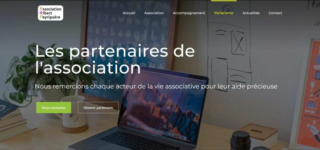 Capture écran du site web de l'Association Albert Peyriguère.