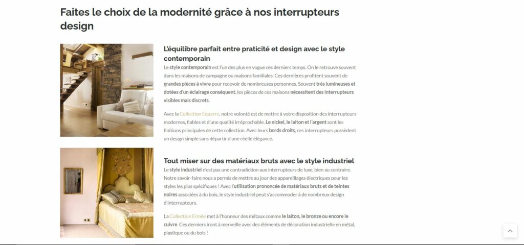 Exemple d'article SEO pour le site internet d'un client dans l'appareillage électrique : ORSTEEL Switch.